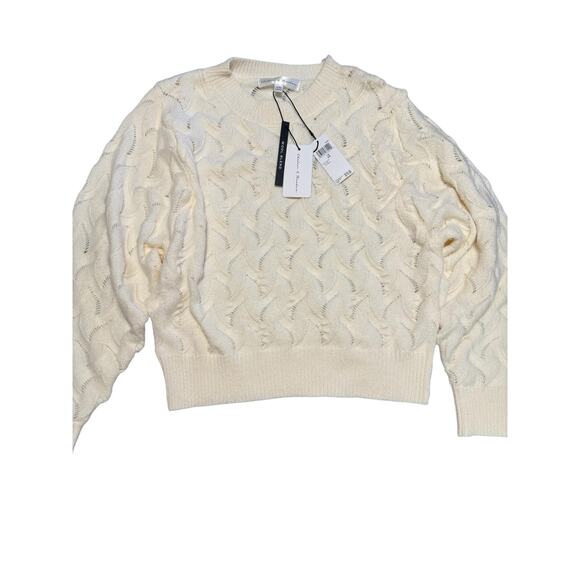 Chelsea & Theodore Wool Blend Pullover  Sweater Size L Cream - Picture 1 of 9